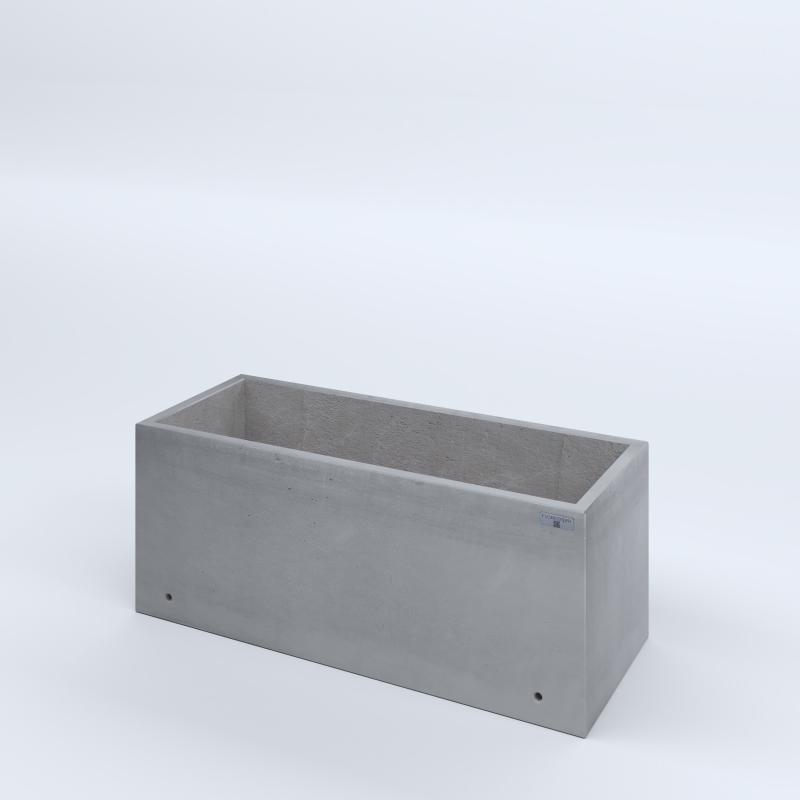 FIORIERE IN CEMENTO LISCE RETTANGOLARI SENZA PIEDINI CM100X40X40H GRIGIO