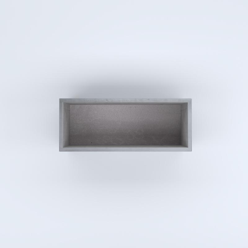 FIORIERE IN CEMENTO LISCE RETTANGOLARI SENZA PIEDINI CM100X40X40H GRIGIO