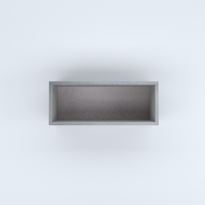 FIORIERE IN CEMENTO LISCE RETTANGOLARI SENZA PIEDINI CM100X40X40H GRIGIO