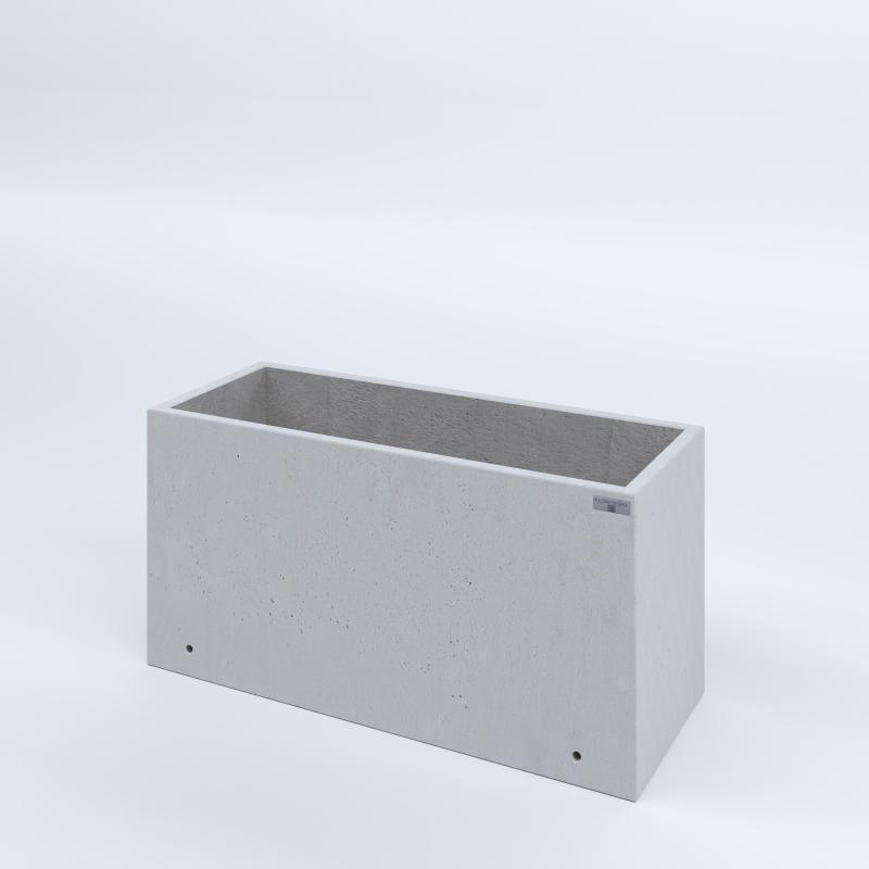 FIORIERE IN CEMENTO LISCE RETTANGOLARI SENZA PIEDINI CM100X40X50H BIANCO