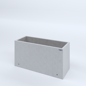 FIORIERE IN CEMENTO LISCE RETTANGOLARI SENZA PIEDINI CM100X40X50H BIANCO