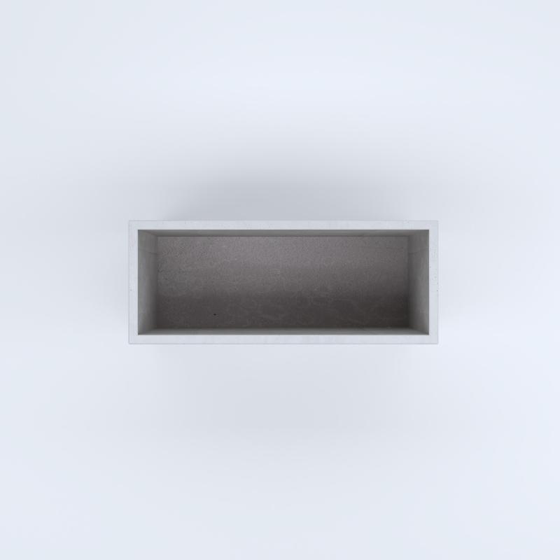 FIORIERE IN CEMENTO LISCE RETTANGOLARI SENZA PIEDINI CM100X40X50H BIANCO