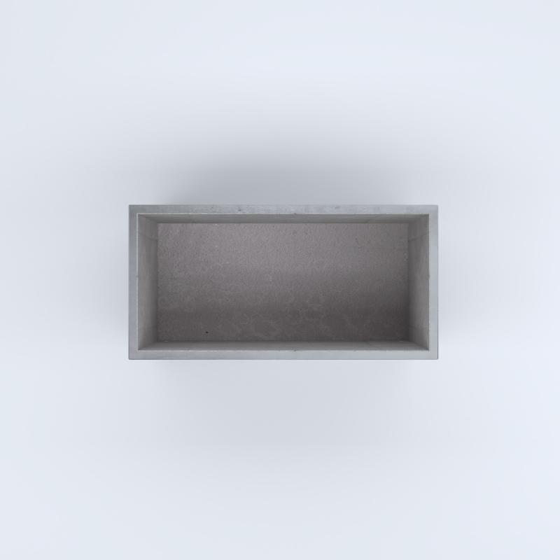 FIORIERE IN CEMENTO LISCE RETTANGOLARI SENZA PIEDINI CM100X50X50H GRIGIO