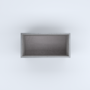 FIORIERE IN CEMENTO LISCE RETTANGOLARI SENZA PIEDINI CM100X50X50H GRIGIO