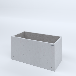 FIORIERE IN CEMENTO LISCE RETTANGOLARI SENZA PIEDINI CM100X50X50H BIANCO