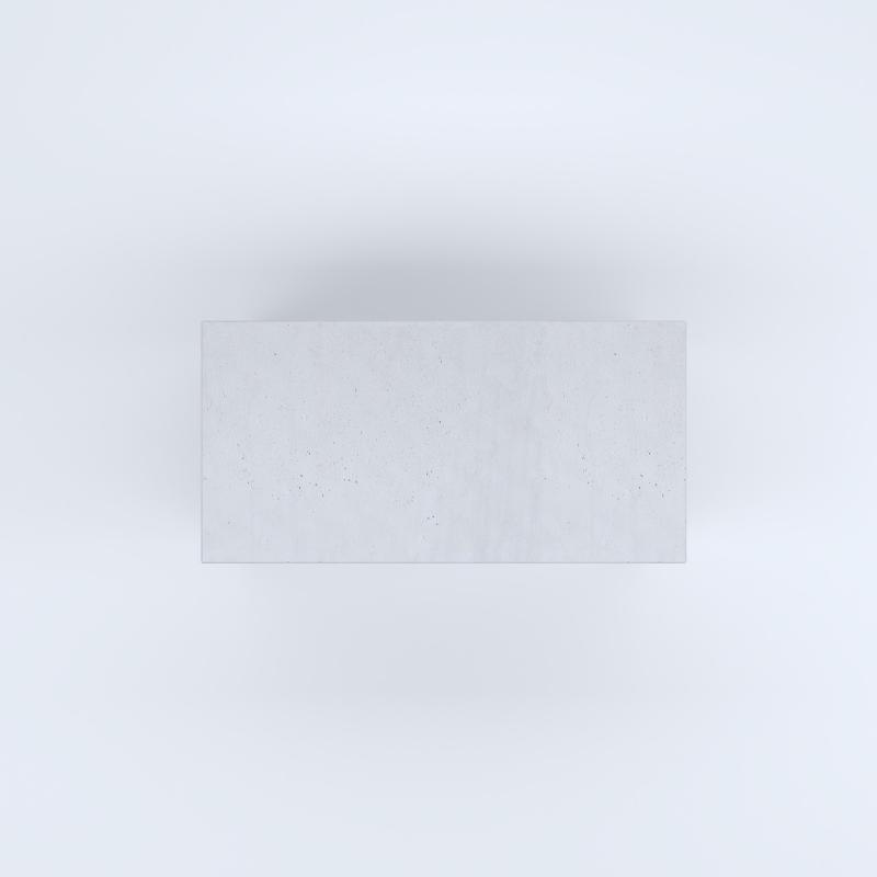 FIORIERE IN CEMENTO LISCE RETTANGOLARI SENZA PIEDINI CM100X50X50H BIANCO