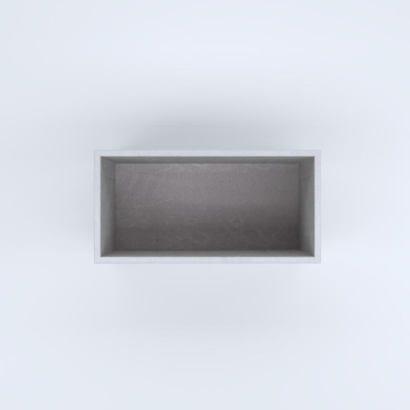 FIORIERE IN CEMENTO LISCE RETTANGOLARI SENZA PIEDINI CM100X50X50H BIANCO