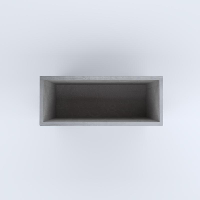 FIORIERE IN CEMENTO LISCE RETTANGOLARI SENZA PIEDINI CM100X40X80H GRIGIO