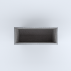 FIORIERE IN CEMENTO LISCE RETTANGOLARI SENZA PIEDINI CM100X40X80H GRIGIO