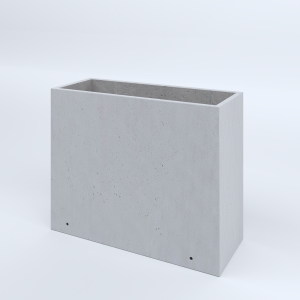 FIORIERE IN CEMENTO LISCE RETTANGOLARI SENZA PIEDINI CM100X40X80H BIANCO