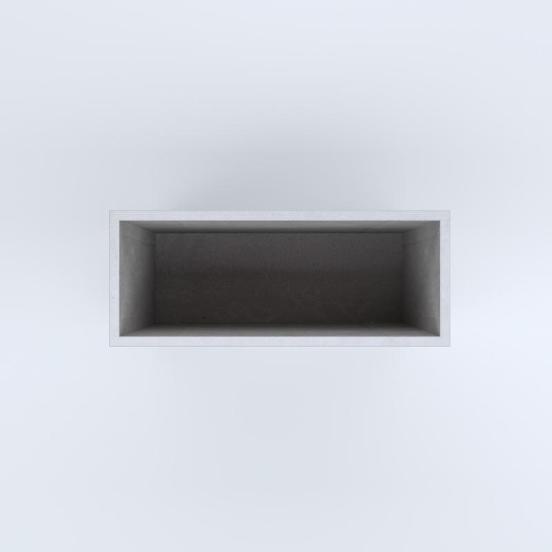 FIORIERE IN CEMENTO LISCE RETTANGOLARI SENZA PIEDINI CM100X40X80H BIANCO
