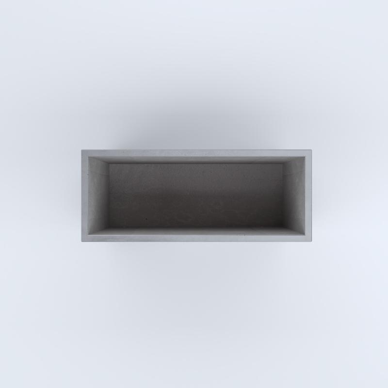 FIORIERE IN CEMENTO LISCE RETTANGOLARI SENZA PIEDINI CM100X40X70H GRIGIO