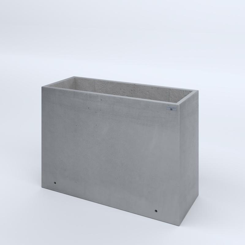 FIORIERE IN CEMENTO LISCE RETTANGOLARI SENZA PIEDINI CM100X40X70H GRIGIO
