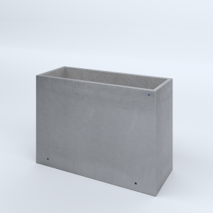 FIORIERE IN CEMENTO LISCE RETTANGOLARI SENZA PIEDINI CM100X40X70H GRIGIO