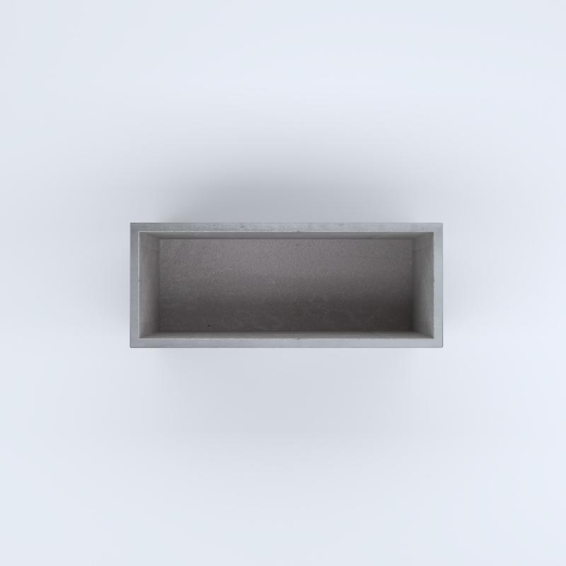 FIORIERE IN CEMENTO LISCE RETTANGOLARI SENZA PIEDINI CM100X40X50H GRIGIO