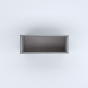 FIORIERE IN CEMENTO LISCE RETTANGOLARI SENZA PIEDINI CM100X40X50H GRIGIO