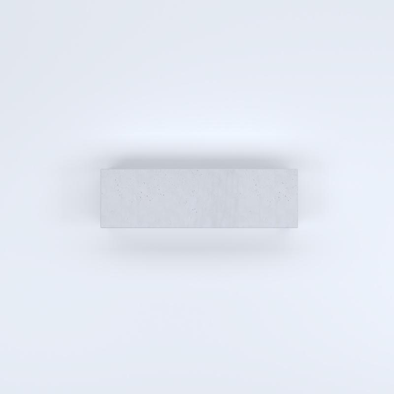 FIORIERE IN CEMENTO LISCE RETTANGOLARI SENZA PIEDINI CM100X30X80H BIANCO