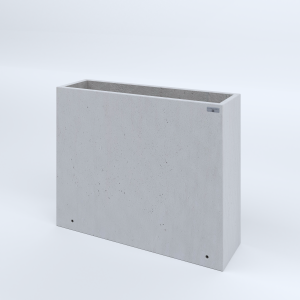 FIORIERE IN CEMENTO LISCE RETTANGOLARI SENZA PIEDINI CM100X30X80H BIANCO
