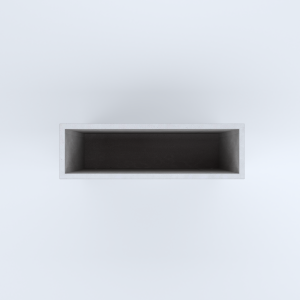 FIORIERE IN CEMENTO LISCE RETTANGOLARI SENZA PIEDINI CM100X30X80H BIANCO