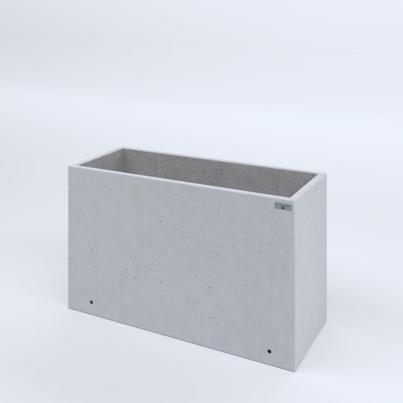 FIORIERE IN CEMENTO LISCE RETTANGOLARI SENZA PIEDINI CM100X40X60H BIANCO