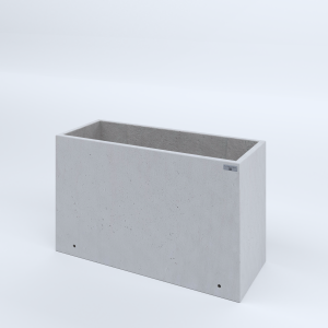 FIORIERE IN CEMENTO LISCE RETTANGOLARI SENZA PIEDINI CM100X40X60H BIANCO