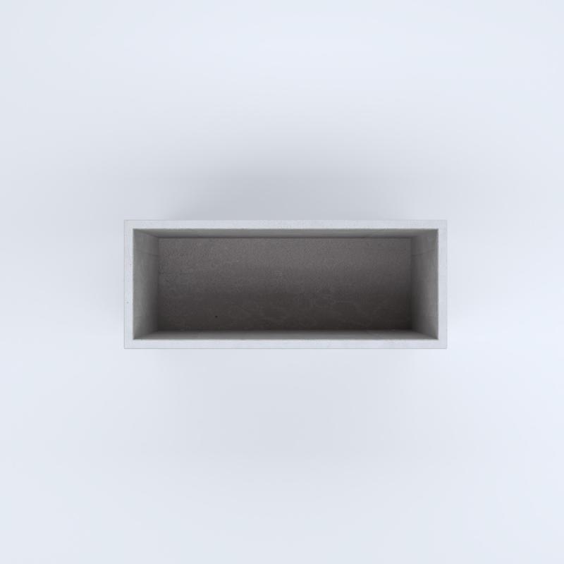 FIORIERE IN CEMENTO LISCE RETTANGOLARI SENZA PIEDINI CM100X40X60H BIANCO