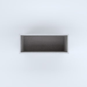 FIORIERE IN CEMENTO LISCE RETTANGOLARI SENZA PIEDINI CM100X40X60H BIANCO