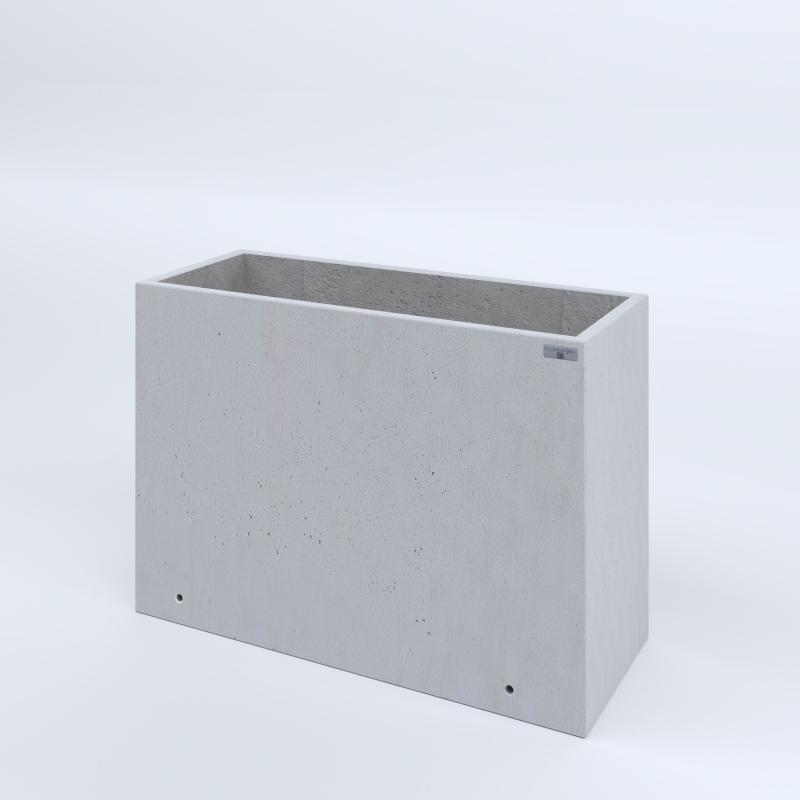 FIORIERE IN CEMENTO LISCE RETTANGOLARI SENZA PIEDINI CM100X40X70H BIANCO
