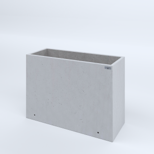 FIORIERE IN CEMENTO LISCE RETTANGOLARI SENZA PIEDINI CM100X40X70H BIANCO