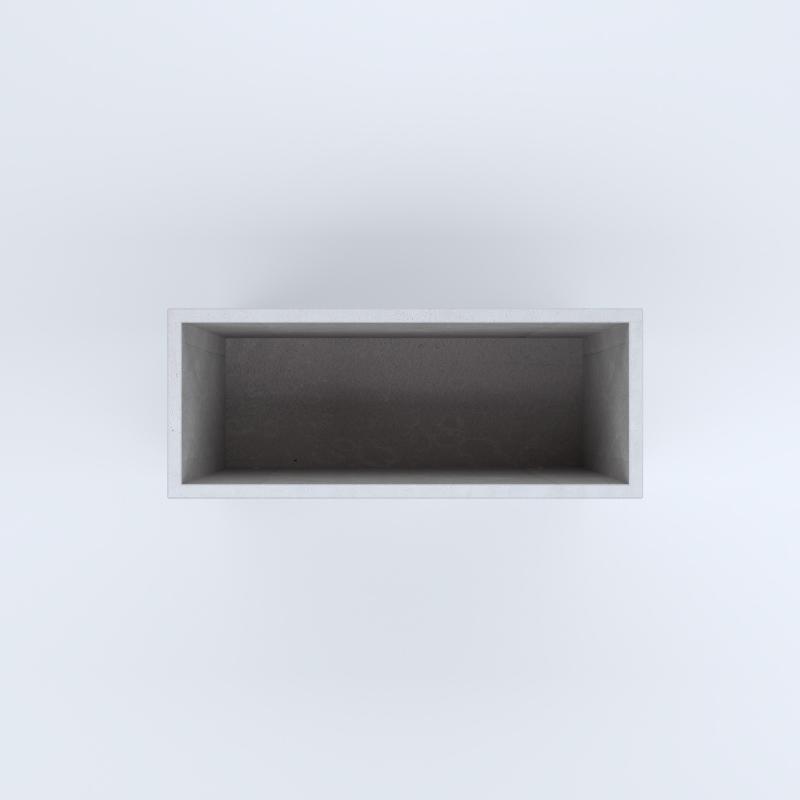 FIORIERE IN CEMENTO LISCE RETTANGOLARI SENZA PIEDINI CM100X40X70H BIANCO
