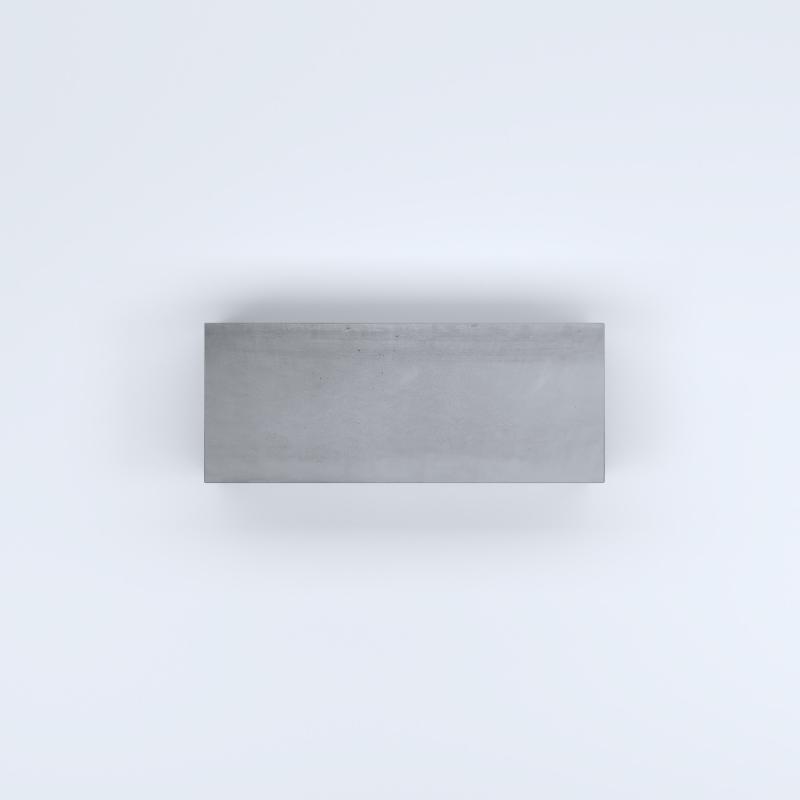 FIORIERE IN CEMENTO LISCE RETTANGOLARI SENZA PIEDINI CM100X40X60H GRIGIO