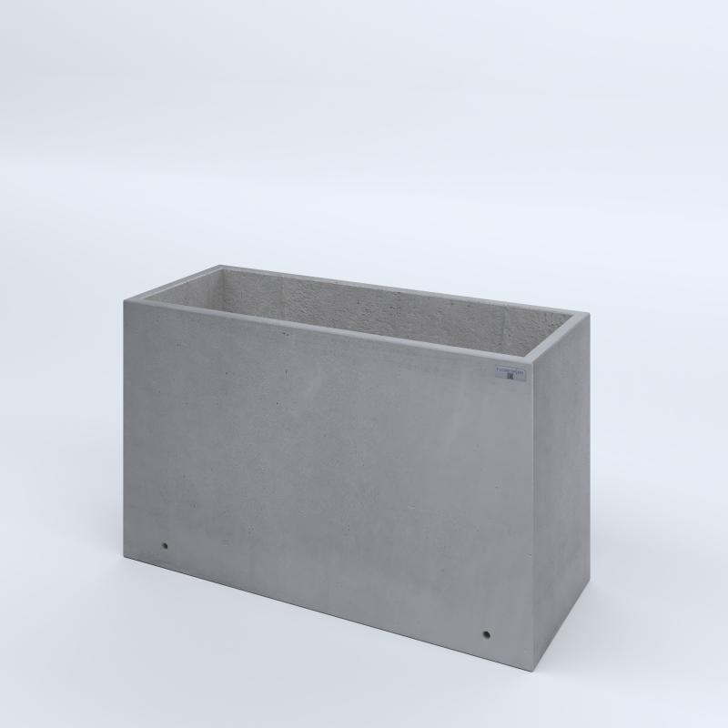 FIORIERE IN CEMENTO LISCE RETTANGOLARI SENZA PIEDINI CM100X40X60H GRIGIO