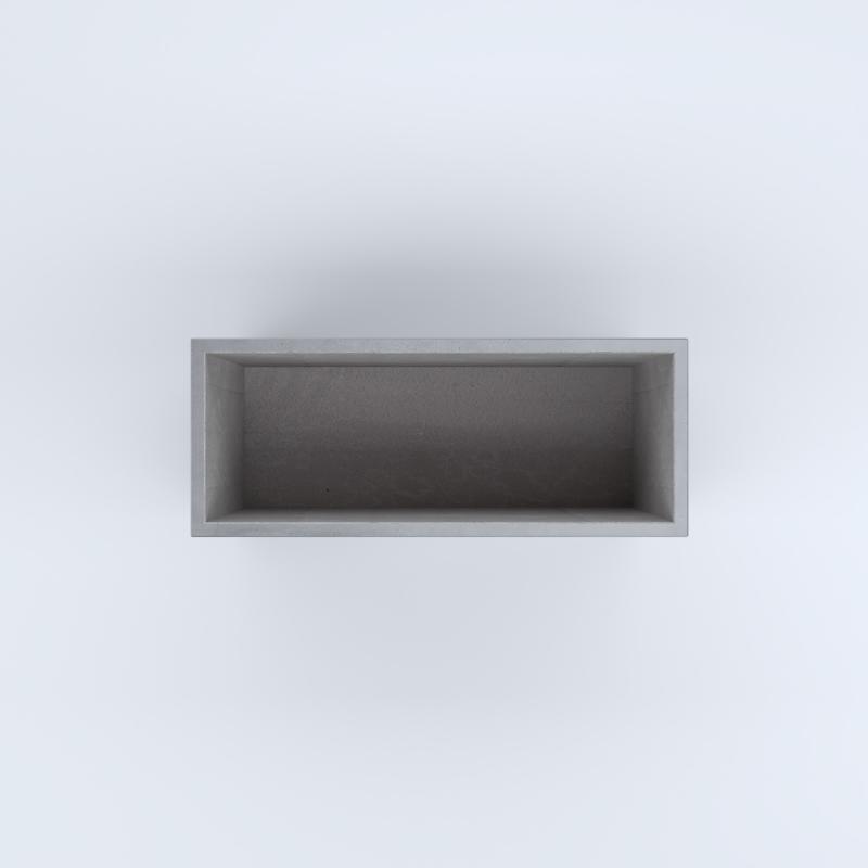 FIORIERE IN CEMENTO LISCE RETTANGOLARI SENZA PIEDINI CM100X40X60H GRIGIO