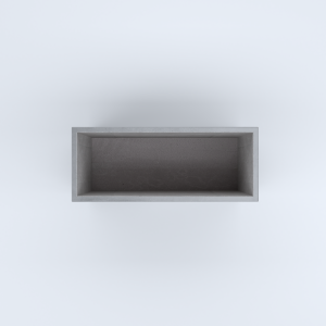 FIORIERE IN CEMENTO LISCE RETTANGOLARI SENZA PIEDINI CM100X40X60H GRIGIO