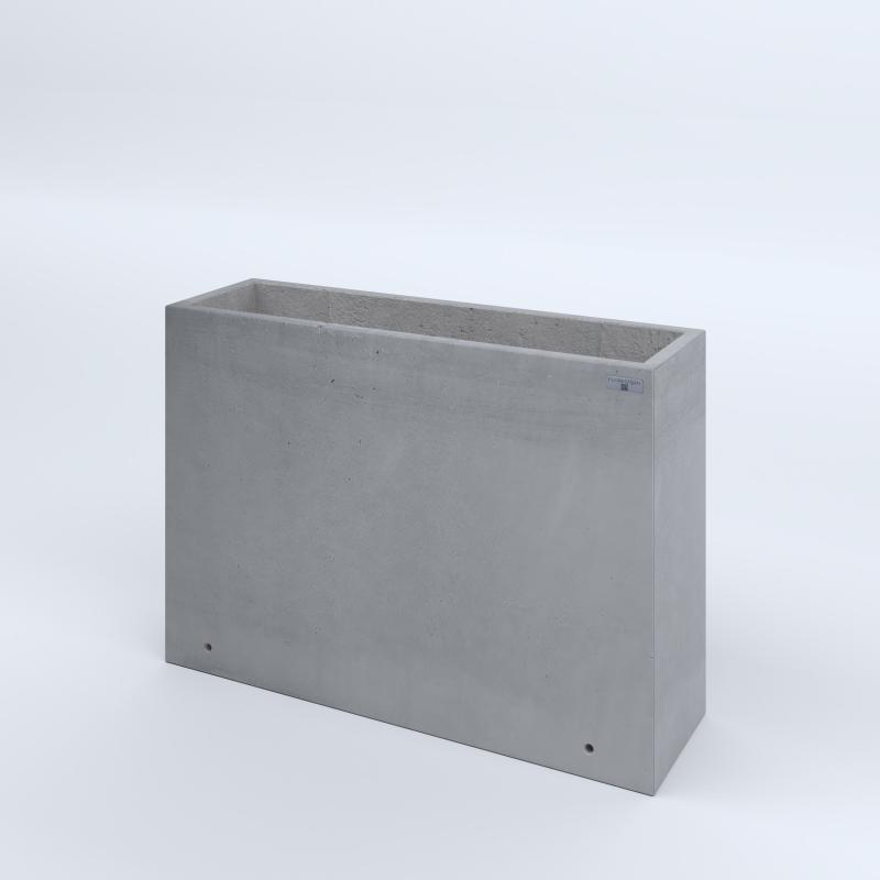 FIORIERE IN CEMENTO LISCE RETTANGOLARI SENZA PIEDINI CM100X30X70H GRIGIO