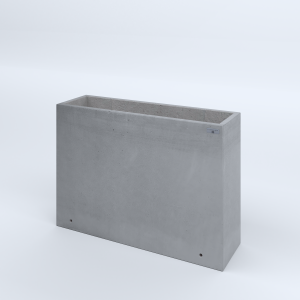 FIORIERE IN CEMENTO LISCE RETTANGOLARI SENZA PIEDINI CM100X30X70H GRIGIO
