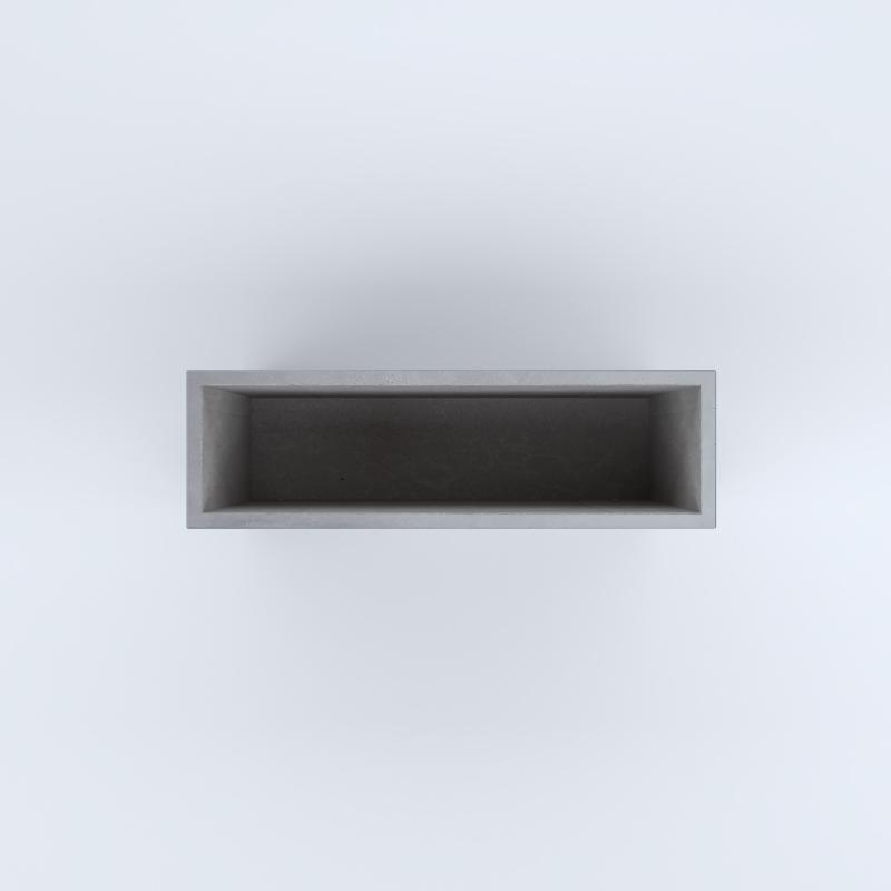 FIORIERE IN CEMENTO LISCE RETTANGOLARI SENZA PIEDINI CM100X30X70H GRIGIO