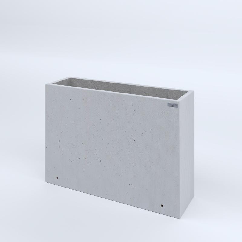 FIORIERE IN CEMENTO LISCE RETTANGOLARI SENZA PIEDINI CM100X30X70H BIANCO