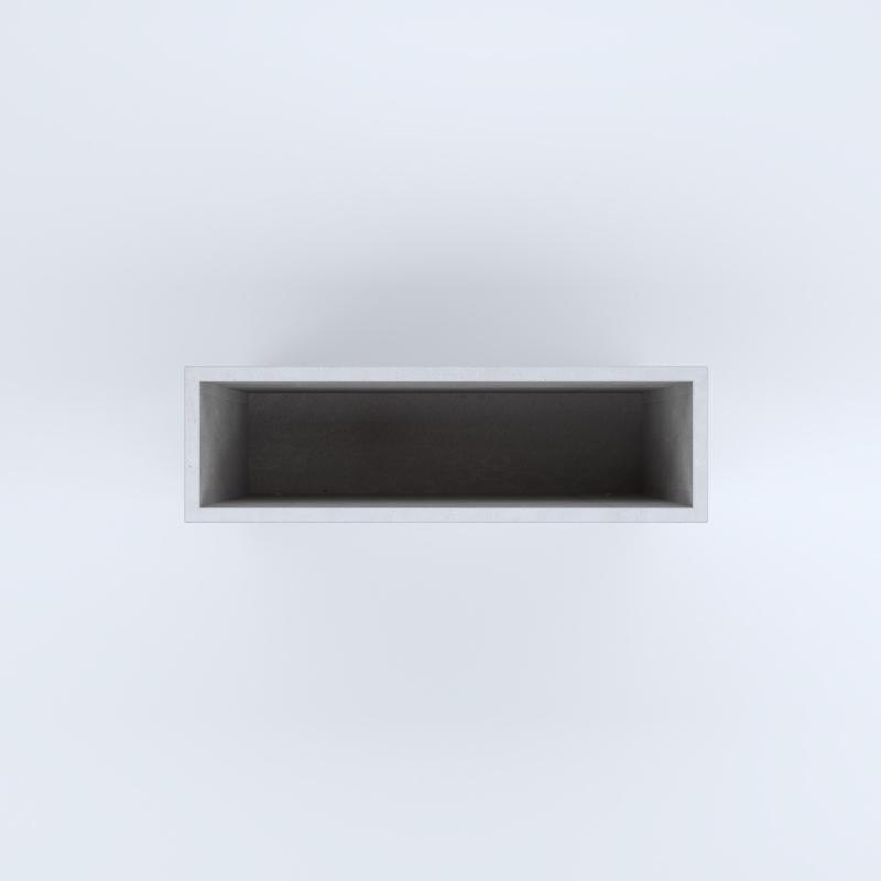 FIORIERE IN CEMENTO LISCE RETTANGOLARI SENZA PIEDINI CM100X30X70H BIANCO