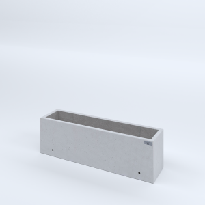 FIORIERE IN CEMENTO LISCE RETTANGOLARI SENZA PIEDINI CM100X25X30H BIANCO