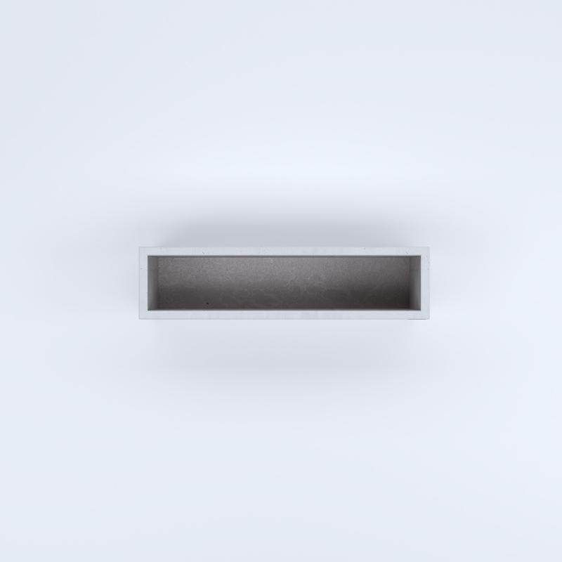 FIORIERE IN CEMENTO LISCE RETTANGOLARI SENZA PIEDINI CM100X25X30H BIANCO