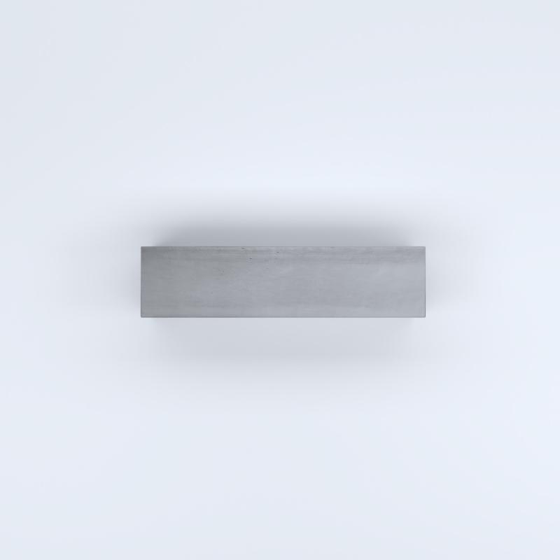 FIORIERE IN CEMENTO LISCE RETTANGOLARI SENZA PIEDINI CM100X25X30H GRIGIO