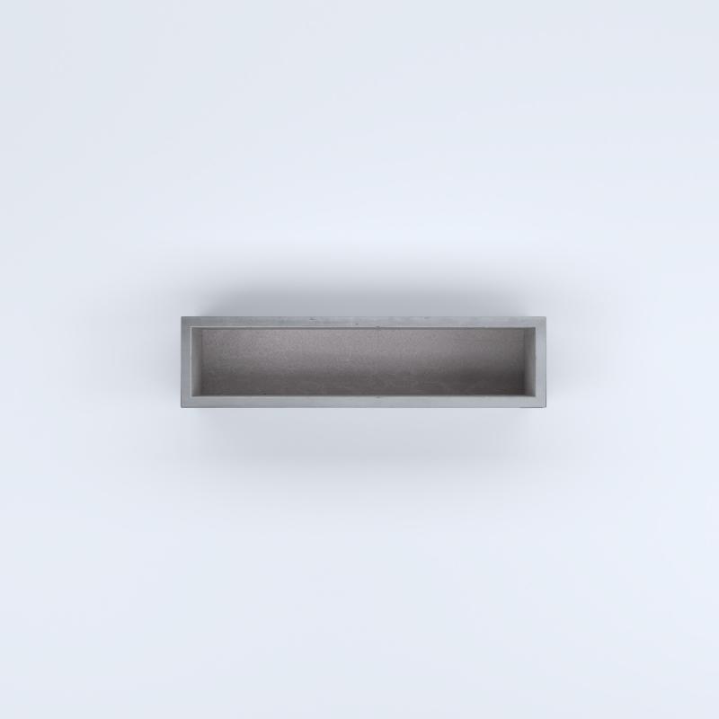 FIORIERE IN CEMENTO LISCE RETTANGOLARI SENZA PIEDINI CM100X25X30H GRIGIO