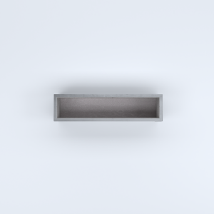 FIORIERE IN CEMENTO LISCE RETTANGOLARI SENZA PIEDINI CM100X25X30H GRIGIO