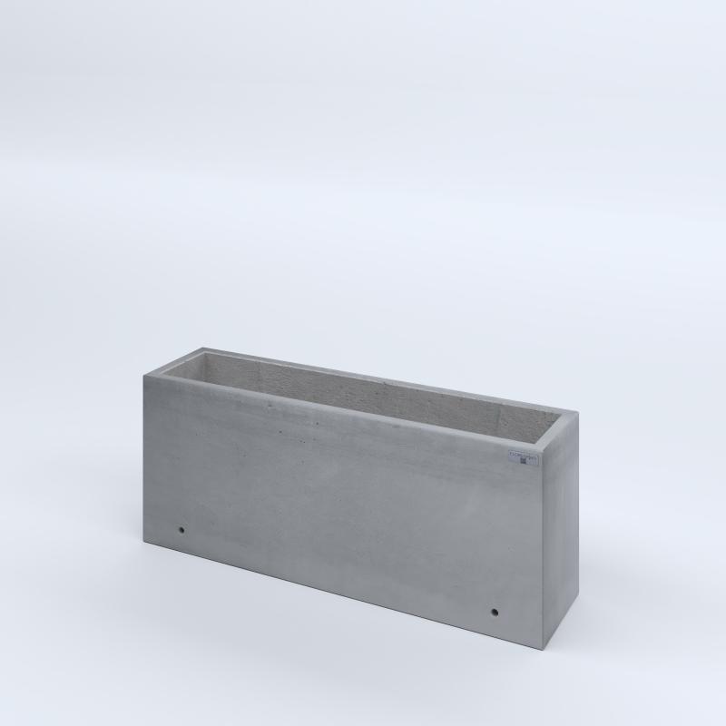 FIORIERE IN CEMENTO LISCE RETTANGOLARI SENZA PIEDINI CM100X25X40H GRIGIO