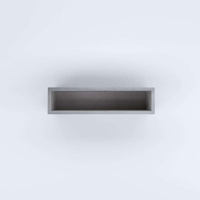 FIORIERE IN CEMENTO LISCE RETTANGOLARI SENZA PIEDINI CM100X25X40H GRIGIO