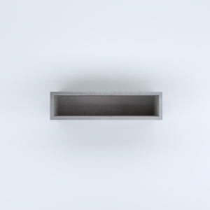 FIORIERE IN CEMENTO LISCE RETTANGOLARI SENZA PIEDINI CM100X25X40H GRIGIO