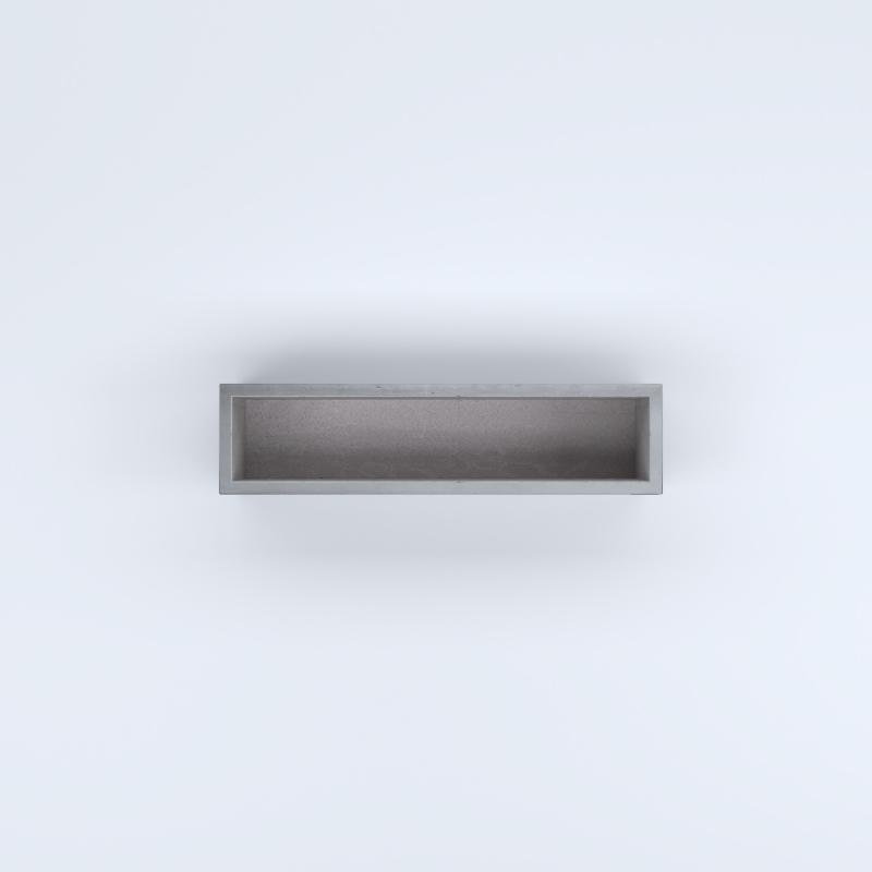 FIORIERE IN CEMENTO LISCE RETTANGOLARI SENZA PIEDINI CM100X25X25H GRIGIO