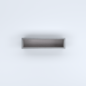 FIORIERE IN CEMENTO LISCE RETTANGOLARI SENZA PIEDINI CM100X25X25H GRIGIO