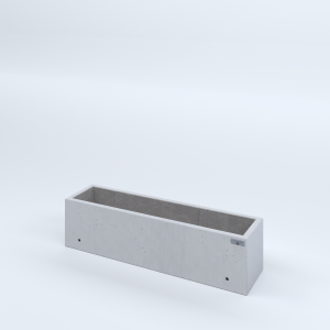FIORIERE IN CEMENTO LISCE RETTANGOLARI SENZA PIEDINI CM100X25X25H BIANCO